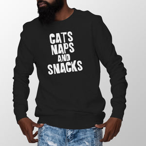 Cats Naps and Snacks Sweatshirt I Love My Cat Sweatshirt